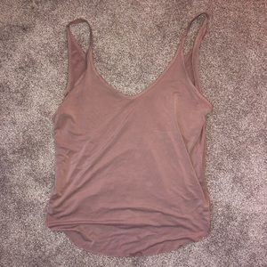 purple flowy tank top